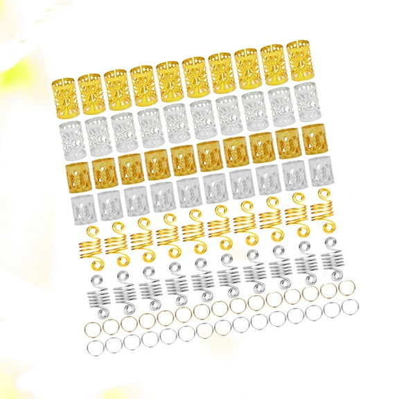 LABSERRON Braiding and Hair Decoration Metal Cuffs 90pcs for Everyday Use