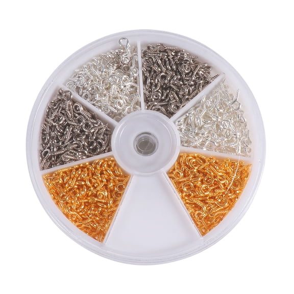 WRISTBIQUE Screw Eye Pin Sheep Eye Bolts Assorted Color Wood Tags Household Application 900 Pcs