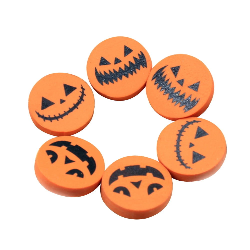 FRCOLOR 96pcs Pumpkin Shaped Eraser Halloween Creative Stationary