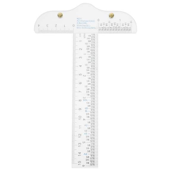 FRCOLOR Academic Painting T-Ruler Transparent Measuring Straight Ruler Drawing Supplies