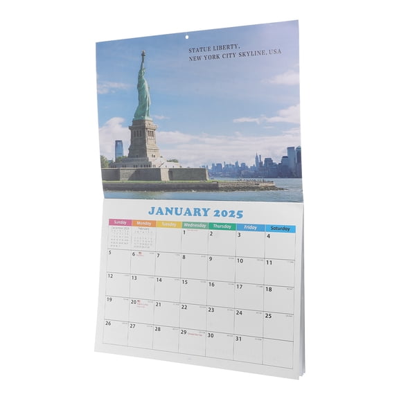 FRCOLOR Academic Wall Calendar World Scenery Wall Calendar Travel 28.50X21.00X0.05CM