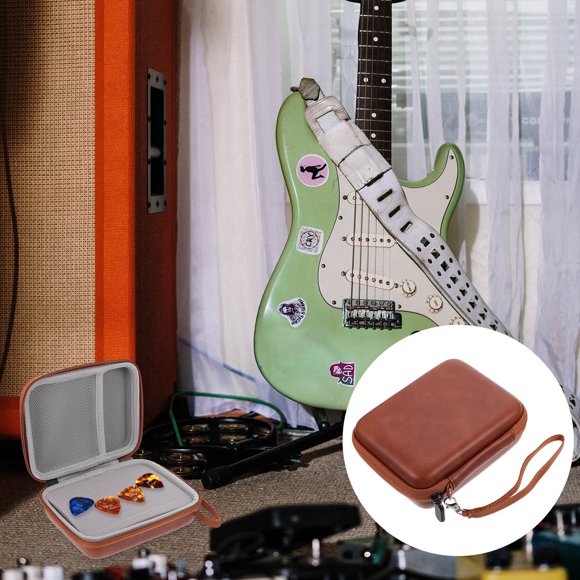 FRCOLOR Acoustic Electric Plectrum Bag Guitar Pick Bag EVA Durable Guitar Pick Wallet