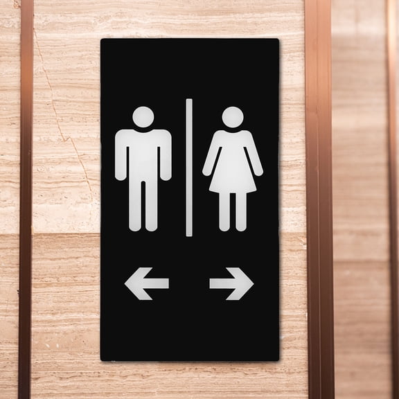 WASHWEPE Bathroom Sign Acrylic 1Pcs For Restroom Indication In Office Hotel Public Restroom