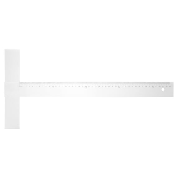 FRCOLOR Acrylic T Square Ruler 18 Inch White for DIY Drafting and Woodworking with High Precision