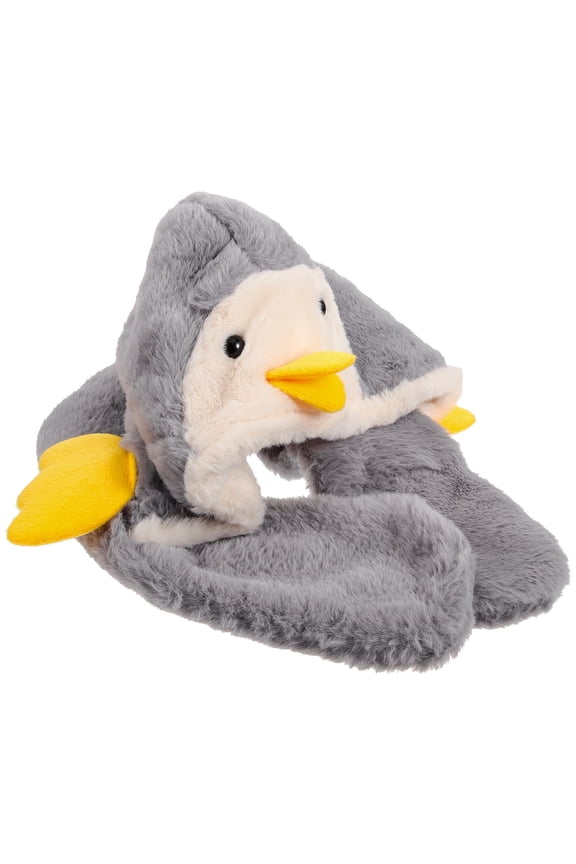 Infant Beanie Hat Plush Grey Ear Protection Winter Season 1Pack 17.7x11.8in