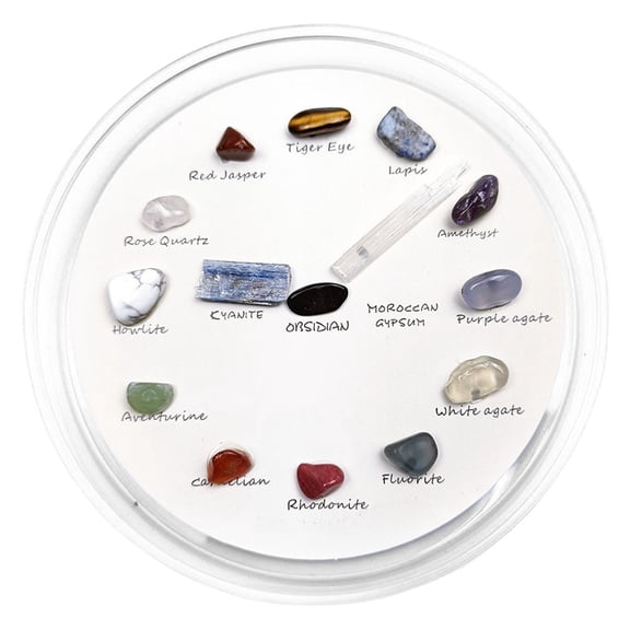 FRCOLOR Agate Wall Clock Agate Craft Mineral Stones Clock Stone Decoration Clock Wall Decor