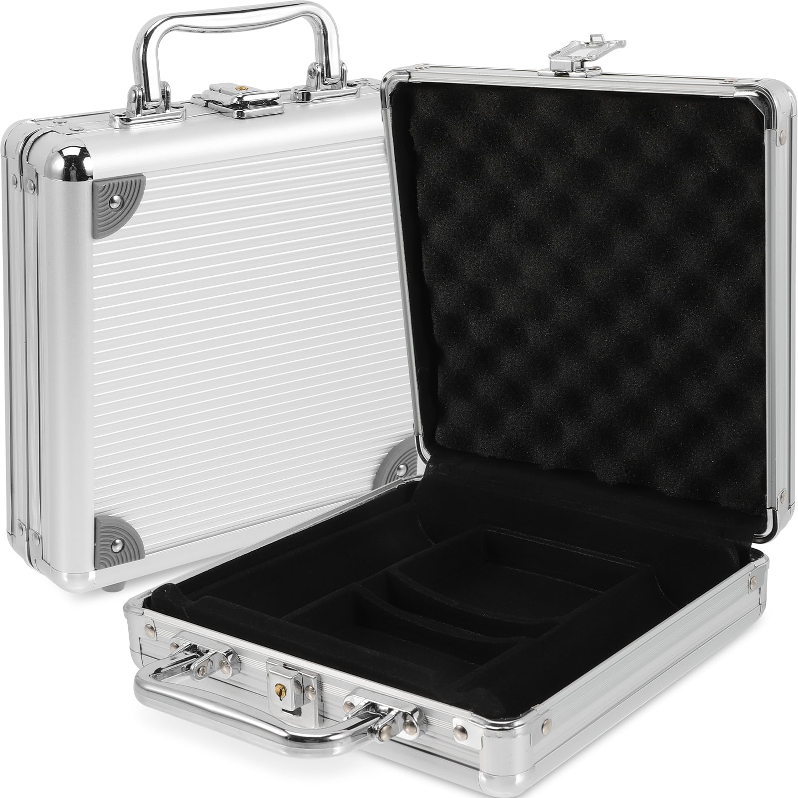 FRCOLOR Alloy Poker Chip Case Large Capacity Poker Chip Carrier Poker