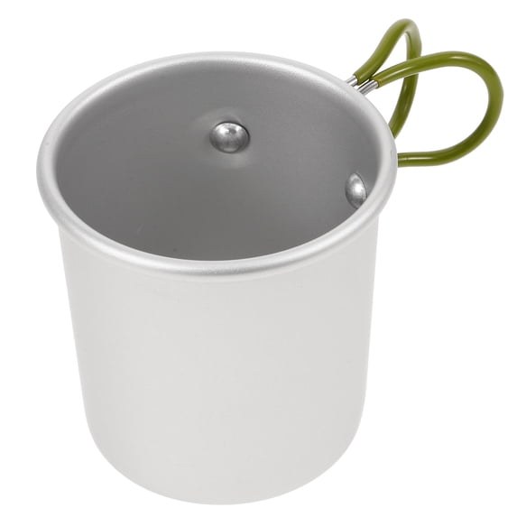 FRCOLOR Aluminium Alloy Portable Folding Handle Coffee Mug Metal Drinking Cup Camping Coffee Mug