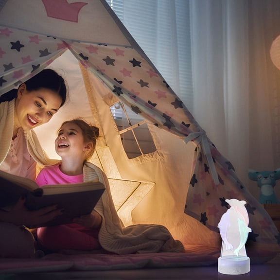 LABSERRON Gradient Visual Night Light Lamp 1Pcs 4.7X3.9X9In