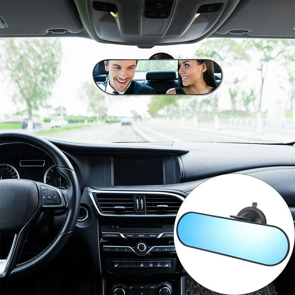 FRCOLOR Anti-Glare Rear View Mirror Universal Car Interior Rear View Mirror With Adjustable Suction Cup (360 Adjustable Angle)