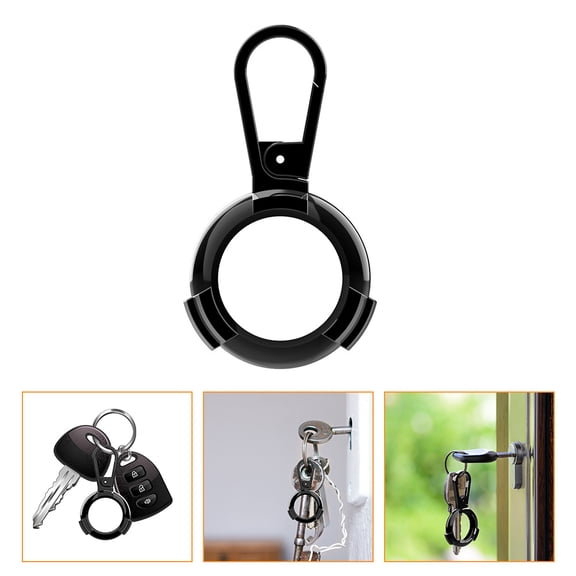 TAILTOSS Black Protective Tracker Case with Full Coverage and Hook, Ideal for Keys, Purses, and Bags - 1 Piece