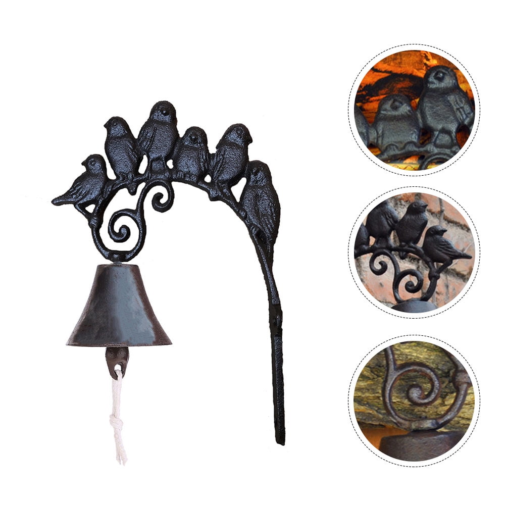 FRCOLOR Decorative Cast Iron Doorbell with Pre Drilled Holes for Easy Mounting