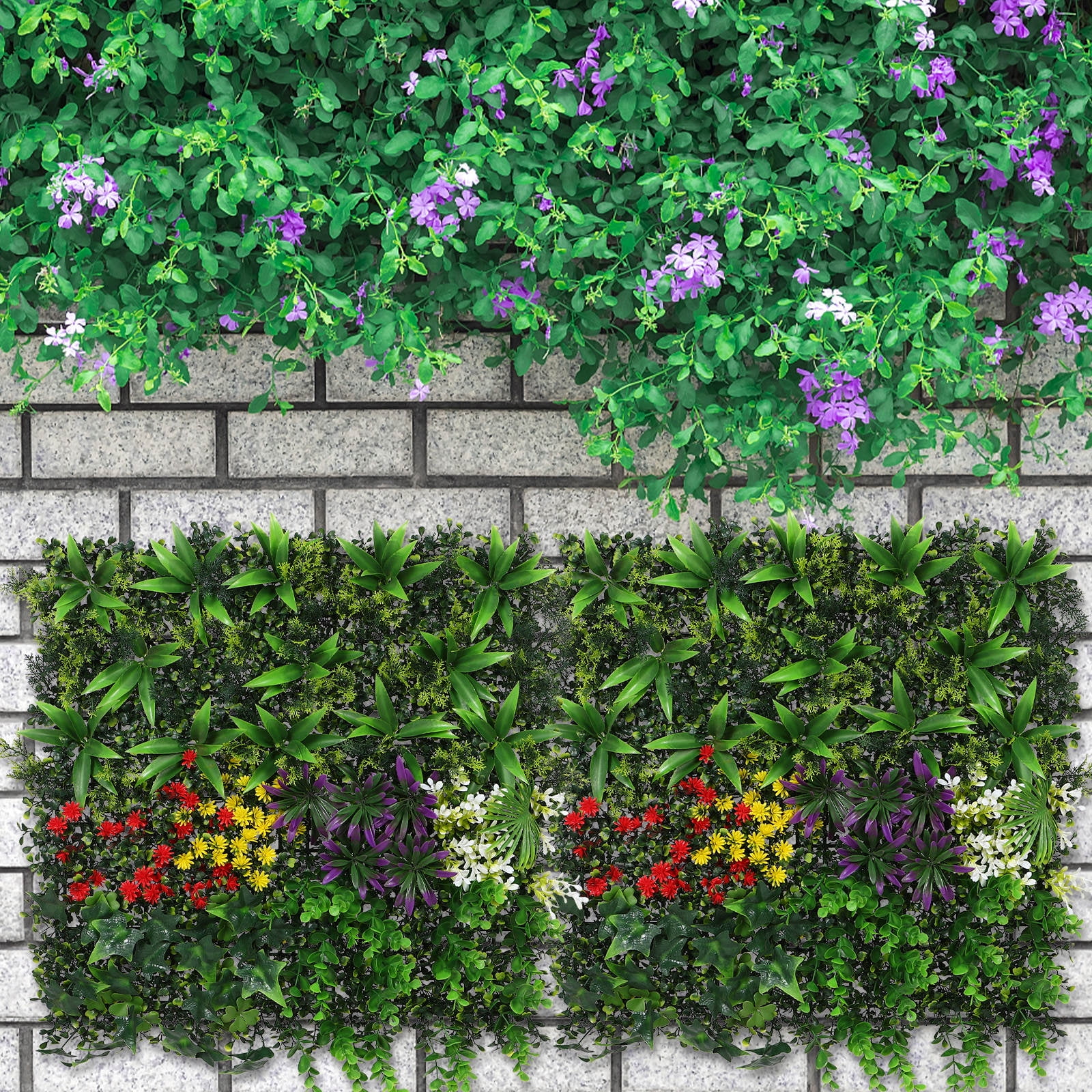 FRCOLOR Artificial Boxwood Panels Grass Wall Panels Privacy Hedge Fence  Screen Fake Greenery Backdrop for Indoor Garden Backyard - Walmart.com, image size:1600x1600