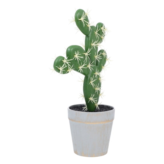PAMINGONO Cactus Statue Home Simulation Cactus Bonsai Green Foam 1Set 10.6x6.3in