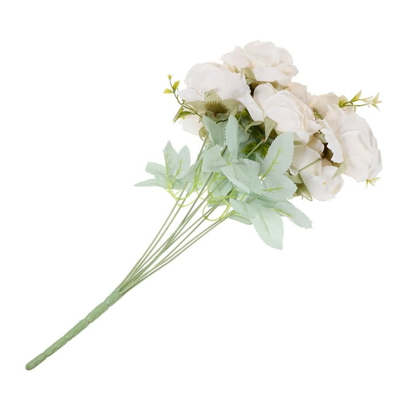FRCOLOR Artificial Flowers Vivid Simulated Rose Bouquet Aesthetic Petals Bridesmaid White