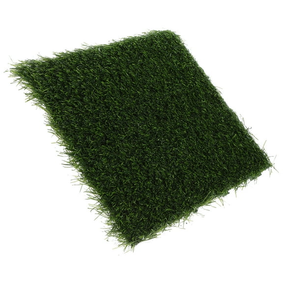 FRCOLOR Artificial Grass Tiles Outdoor Interlocking Turf Black Green