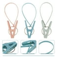 thumbnail image 1 of FRCOLOR Assorted Color Windproof Clothespins with Rope for Clamping Clothes Made of PP 12 Pieces, 1 of 7