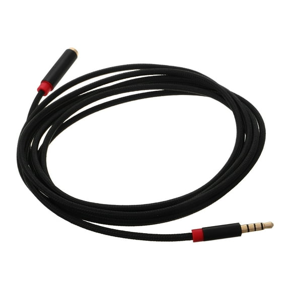 FRCOLOR Audio Cable 2M Braided 3.5mm TRS Audio Extension Cable Male to Female Cable with Microphone Supportfor Phones, Computers and More