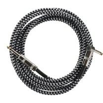 FRCOLOR Audio Cable Braided Jackets Guitar Cable Guitar Instrument Cable Right Angle To Straight Cable For Electric Guitar Bass Guitar Electric Mandolin,118.11"X0.59"X0.59"