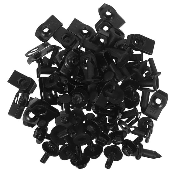 FRCOLOR Auto Fasteners Bumper Retainer Clips Car Replacement Rivets Black