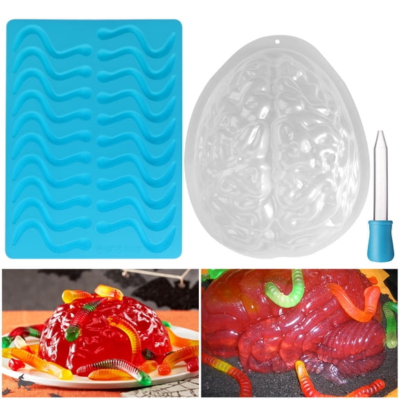 FRCOLOR BESTONZON Halloween Brain Set Silicone Molds