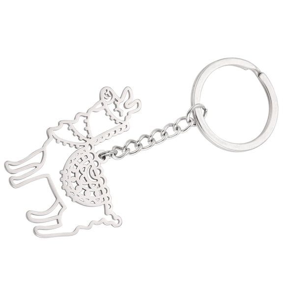 FRCOLOR Bag Charm Decor Alpaca Keychain Portable Keychain Miss 4.8x3.9cm