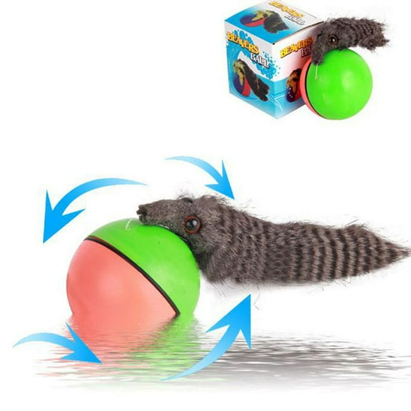 FRCOLOR Ball Electric Weasel Toy Rolling Ball Water Mouse Toy for Cat Puppy Dog(Random Color)