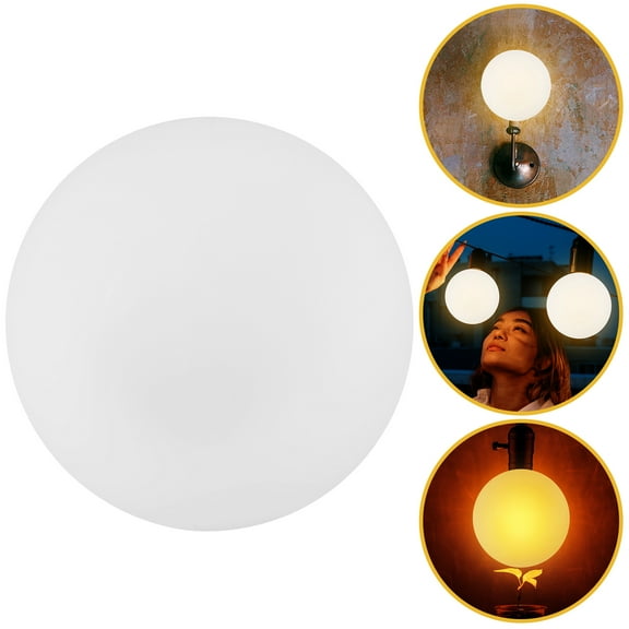 FRCOLOR Ball Lampshade Sphere Colorful Light Fixture Globes Opaque White