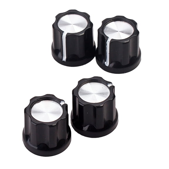 PAMINGONO Guitar Knob Black Plastic 4Pcs 0.7In
