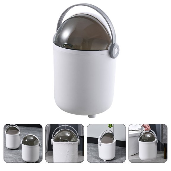 KAKOWELY Trash Can Grey 1Pcs 13.4x8.1x8.1in