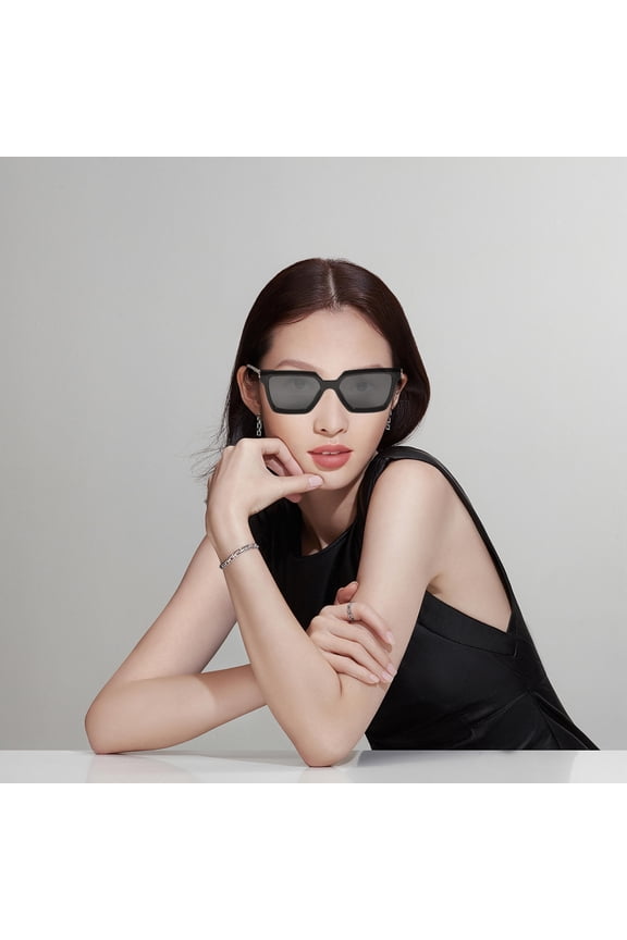 Beach Sunglasses Metal Temple Sunglasses Gift Sunglasses Miss 15.2X14.6CM Black