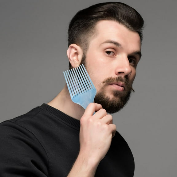 FRCOLOR Beard Comb for Men Mens Wide Tooth Styling Sky-blue