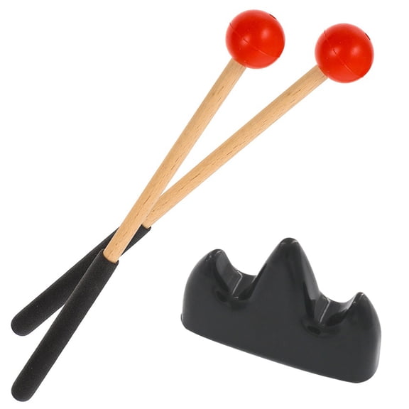 WASHWEPE Tongue Drum Mallet Wooden Blue Musicians Music Practice 1Set 22x2.5cm