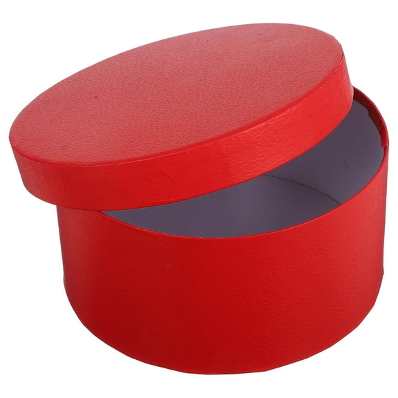 FRCOLOR Beautiful Round Flower Box with Lid for Storing Jewelry and Chocolates Present Wrapping Box Round Flower Packing Box Wedding Packing Box