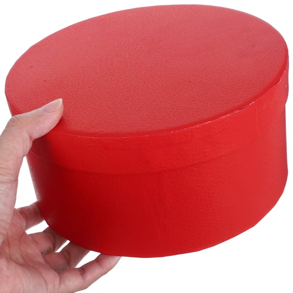 FRCOLOR Round Flower Box with Lid for Jewelry Storage, Chocolate Wrapping, Wedding Packaging, Decorative Round Flower Packing Box