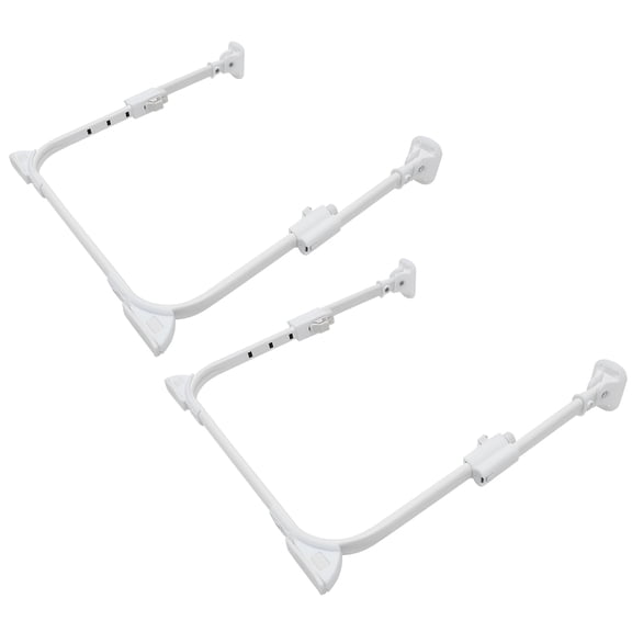 TAILTOSS 1Pair White Adjustable U Shaped Table Leg for Home Furniture Replacement with Folding Self Locking Feature