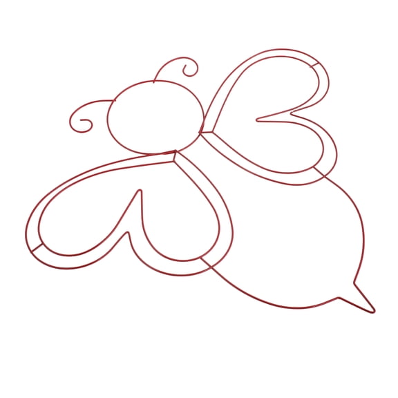 FRCOLOR Bee Metal Wreath Frame Animal Shaped Wire Form for Garden Wedding DIY Craft Project Indoor Outdoor Holiday Decorations
