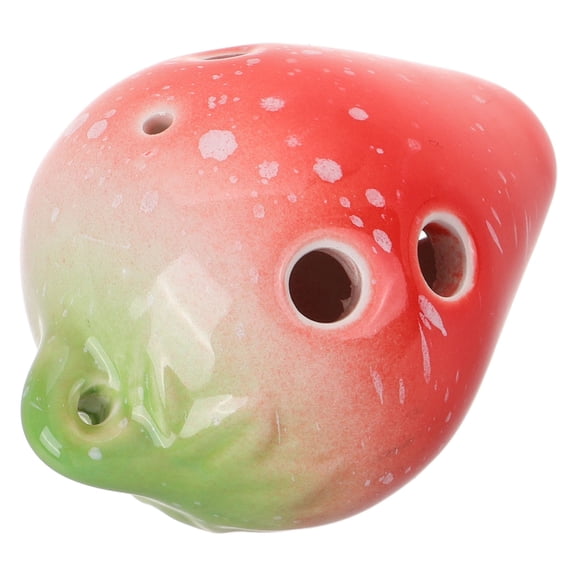 FRCOLOR  Beginners Practice Ocarina Portable Strawberry Travel Student Red