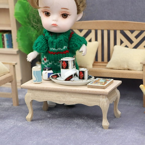 FRCOLOR Miniature Furniture Model Accessories for Decorating Beige Synthetic Material Small Size 1/12