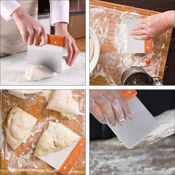 FRCOLOR Bench Scraper for Cooking Shape Flour Heat Resistant Dough Scrapers Baby