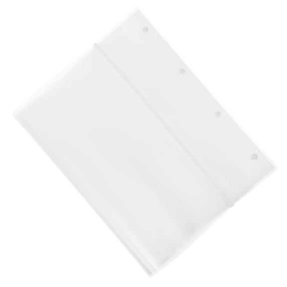 FRCOLOR Binder Clear Plastic Sleeves Desk Portable File Organizer Folders Travel White