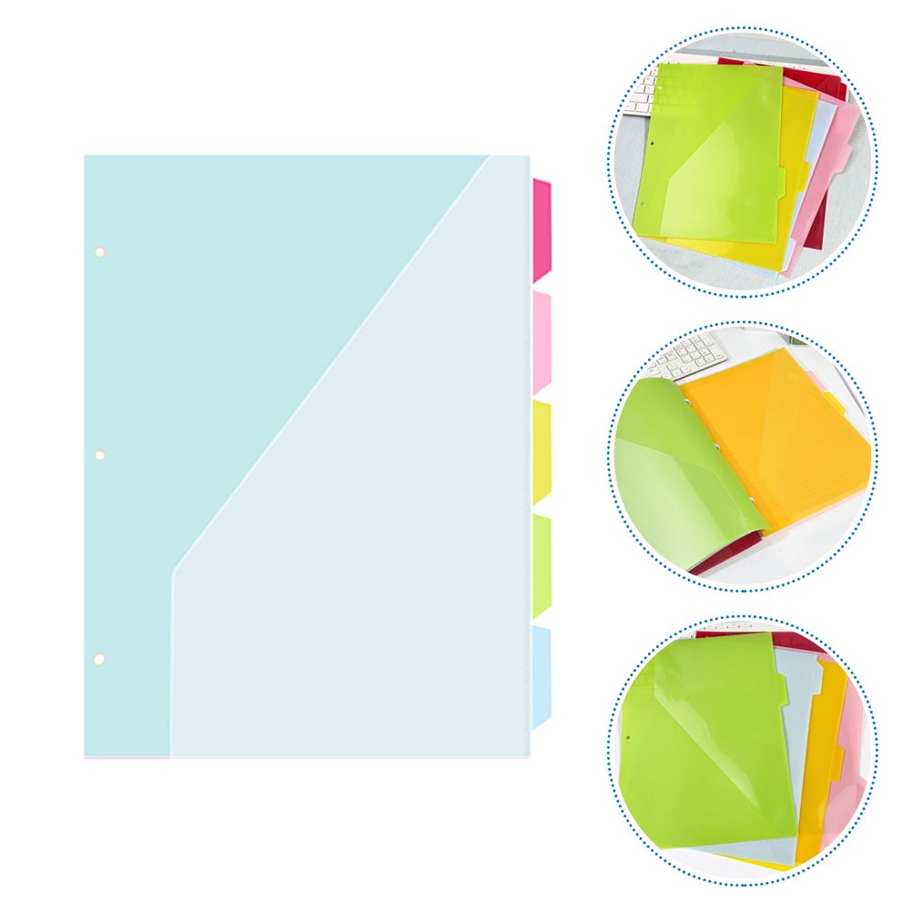 Binders Classification FRCOLOR Binder Dividers with Pockets and Tabs for Classification 5 ...