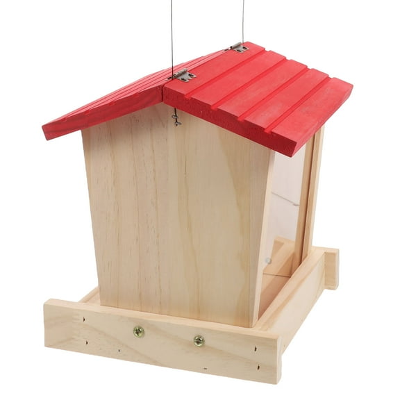 FRCOLOR Bird Feeders House Hanging Wild Bird Feeders Rustic Farmhouse Style Rain Proof Bird Nest Box For Courtyard Outside Outdoors