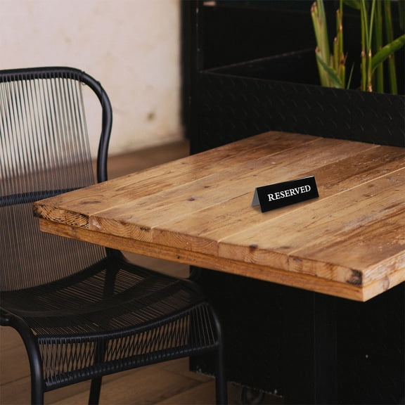 FRCOLOR Black Acrylic Reserved Table Signs for Weddings and Events Elegant Design Easy to Clean Size 3pcs