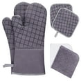 thumbnail image 1 of LABSERRON Heat Resistant Oven Mitts Anti Scald Gloves Polyester Cotton 6Pcs 12.6x7.1x0.8In, 1 of 8