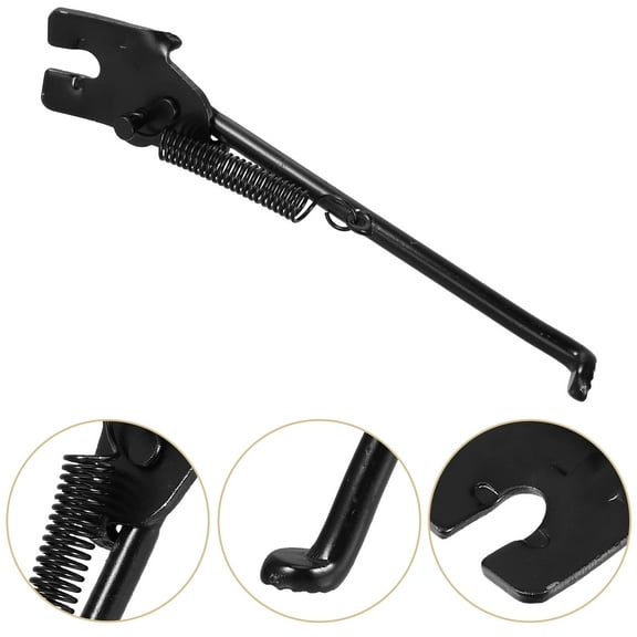 FRCOLOR Black Metal Bike Kickstand for Stable Parking Lightweight and Portable Single Bracket 7.5 Inches