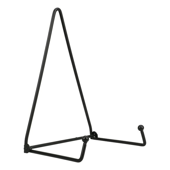 FRCOLOR Black Metal Plate Display Stand for Wall Hanging Great for Ceramics and Art Size 7.5 Inches