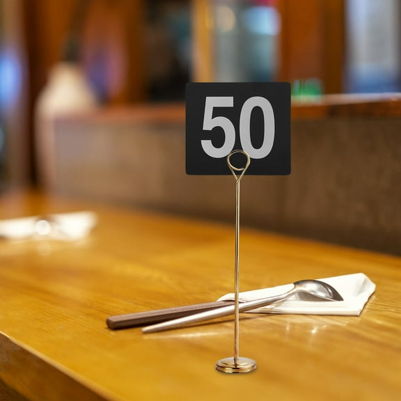 FRCOLOR Black PVC Table Number Cards for Party Use with Sleek Design and Material 150