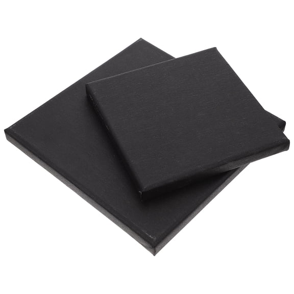 LABSERRON Black Stretched Canvas For Painting Creativity Enhancement 2Pcs 7.9X7.9in