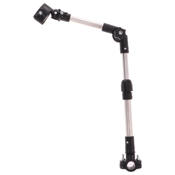 FRCOLOR Black Retractable Umbrella Stand for Bike Durable ABS Stainless Steel Easy to Mount Convenient Folding Design